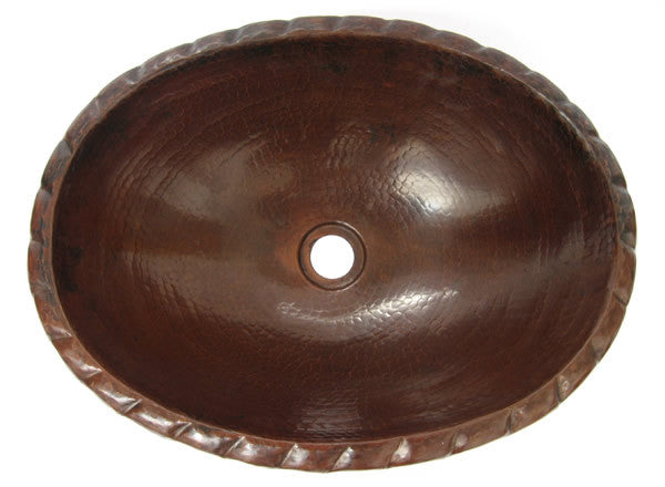 Oval Copper Bathroom Sink