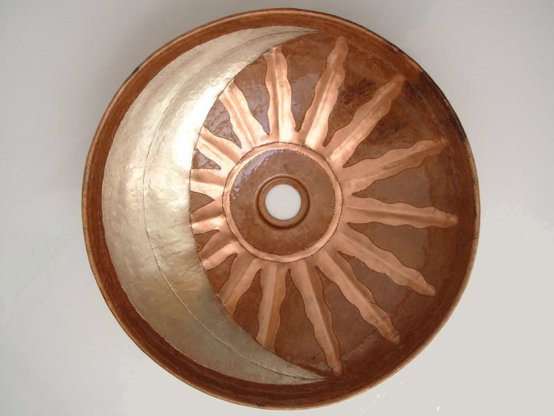 Above Counter Vessel Sinks w/ Sun & Moon Design