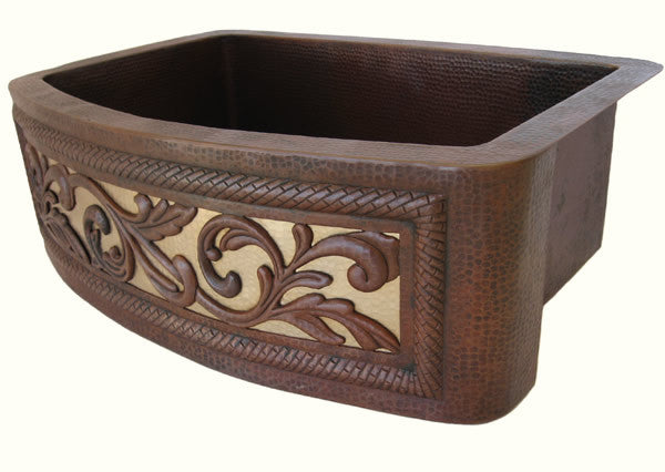 Farmhouse Kitchen sink with round apron Cs-0169