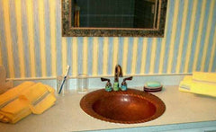 Copper Bathroom Sinks w/ Shell Design