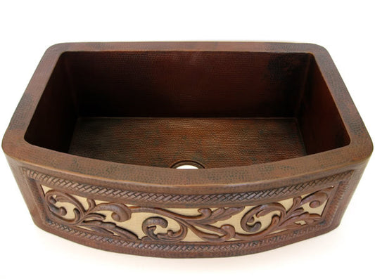 Farmhouse Kitchen sink with round apron Cs-0169