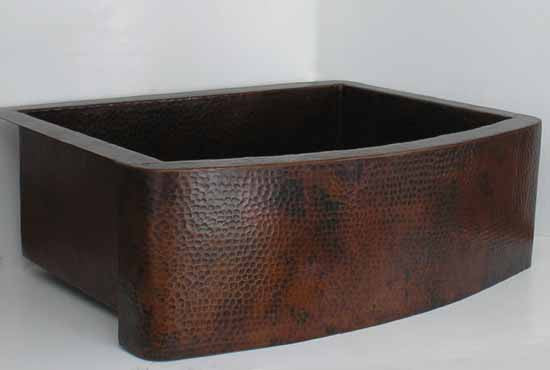 Farmhouse kitchen sink with round apron CS-0122