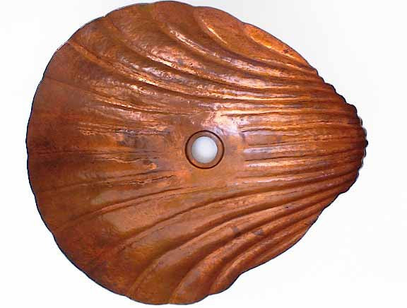 Copper Bathroom Sinks w/ Sea Shell Design