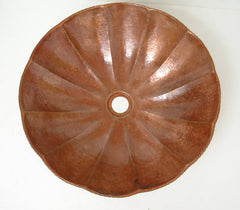 Copper Vessel sink pumpkin design Cs-0111