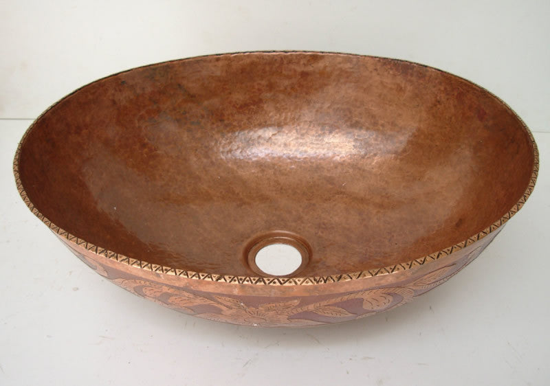 Vessel Oval Copper Bathroom sink CS0015