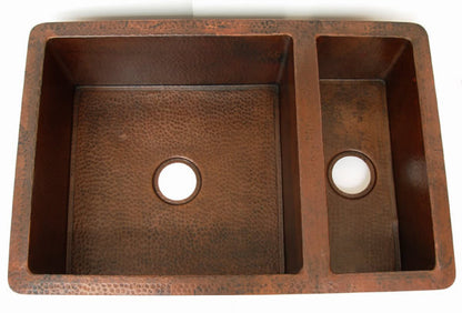 Double Copper Kitchen Sink