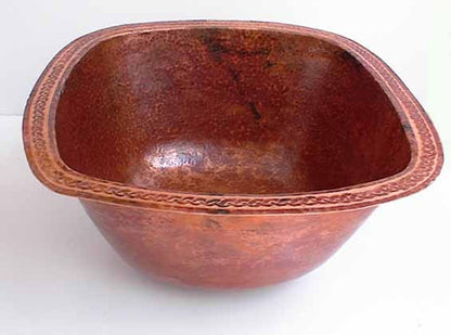 Engraved Copper Bar Sink