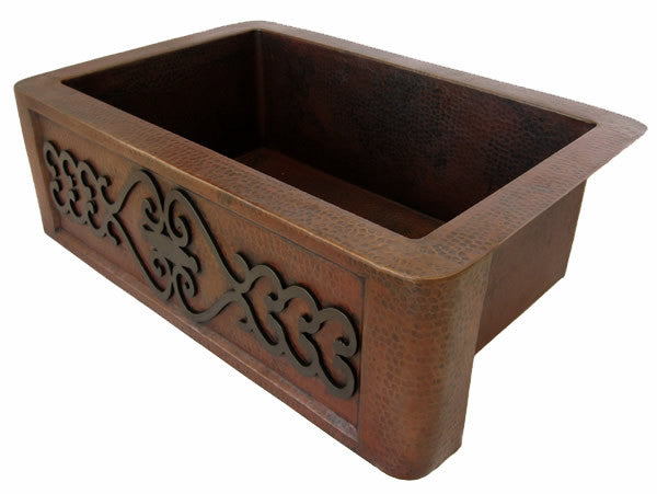 Farmhouse Kitchen sink with wroght iron design CS-0171
