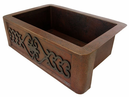 Farmhouse Kitchen sink with wroght iron design CS-0171