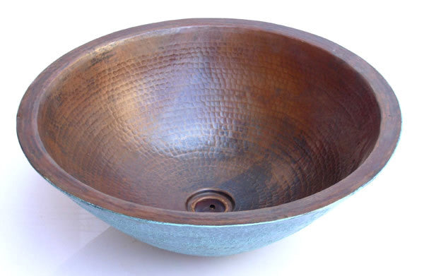 Double wall vessel sink engraved CS-0157