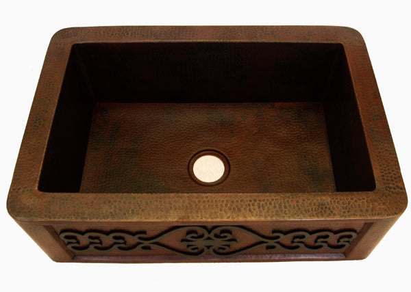 Farmhouse Kitchen sink with wroght iron design CS-0171