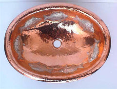 Copper Bathroom Sinks w/ Fish