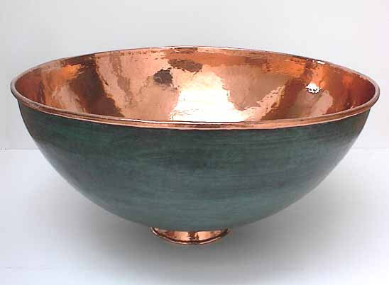 Copper Vessel Sink /w Green Patina