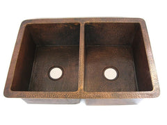 Double bowl copper kitchen sink CS-0165