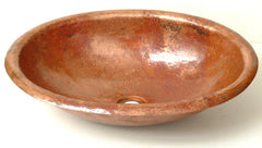 Oval bathroom copper sink Model CS-0141