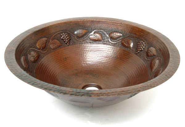 Bar sink with grapes design Model CS-0149