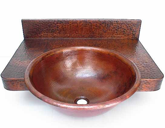 Copper Bathroom Sink and Copper Counter Top