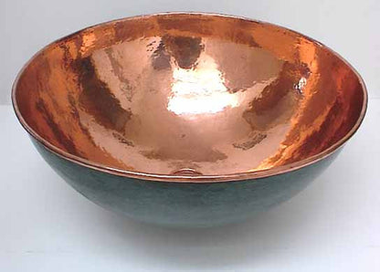 Copper Vessel Sink /w Green Patina