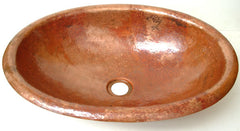 Oval bathroom copper sink Model CS-0141