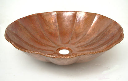 Copper Vessel sink pumpkin design Cs-0111