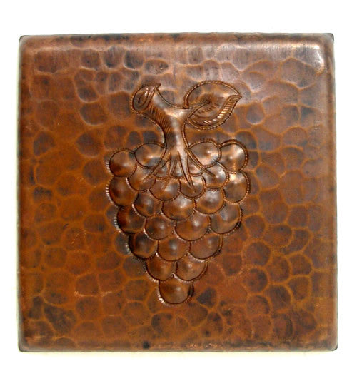 Copper tile Grapes design