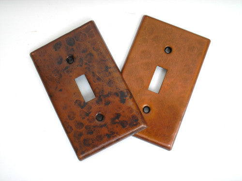 Copper light switch plates – Mexican Copper