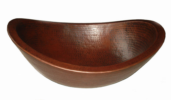 Oval vessel sink double wall CS-0176