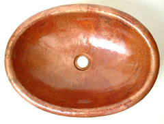 Oval bathroom copper sink Model CS-0141