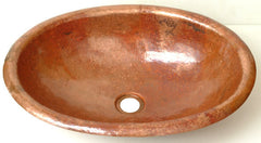 Oval bathroom copper sink Model CS-0141