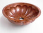 Above Counter Copper Bathroom Sinks w/ Pumpkin Shape Design